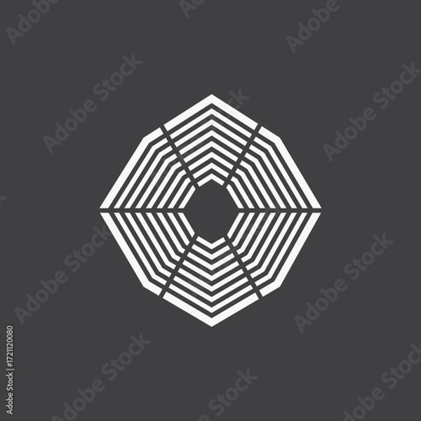 Fototapeta Geometric Hexagon Logo – Professional Branding Symbol