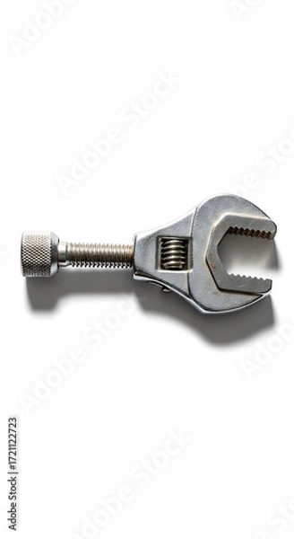 Obraz A metal adjustable wrench, against a plain white background, is displayed.