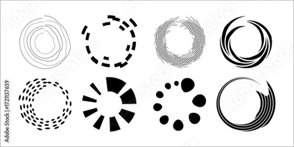 Fototapeta Abstract Circular Vector Shapes | Modern Design Elements.