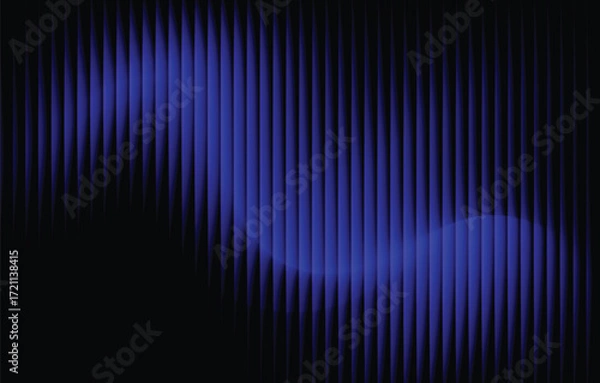 Fototapeta Ribbed fractal glass texture with dreamy purple and black  gradient, futuristic elegant mysterious background, bold dynamic design blending bright colors with geometric symmetry, modern vector 