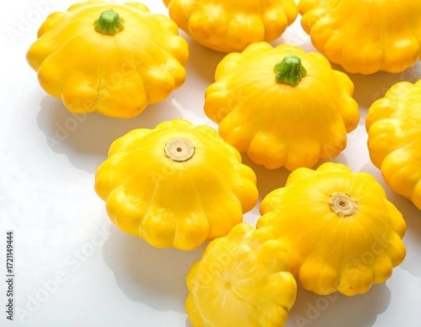 Obraz Cluster of vibrant yellow patty pan squash