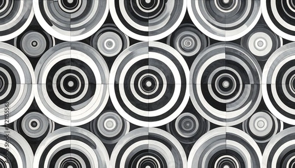Obraz Abstract geometric pattern of concentric circles
