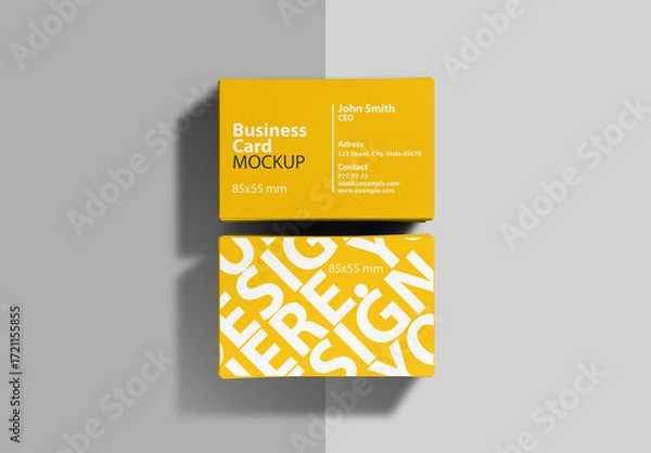 Fototapeta Two Stacks of Business Cards Mockup