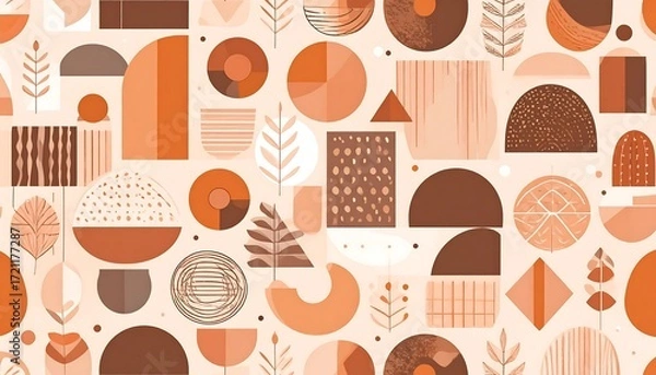 Obraz Abstract geometric pattern with muted colors