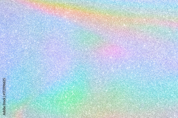 Fototapeta Abstract holographic rainbow foil iridescent glitter sparkle texture background