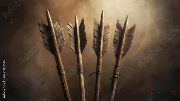 Obraz Ancient Arrows in Dramatic Setting