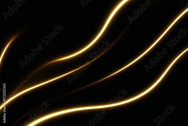Fototapeta neon rays vector In Black background