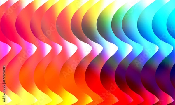 Fototapeta abstract background with colorful waves