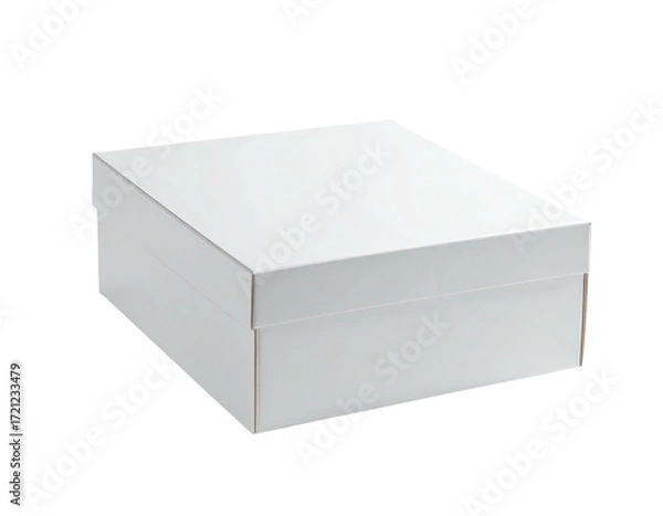 Fototapeta Blank white rectangular box, closed