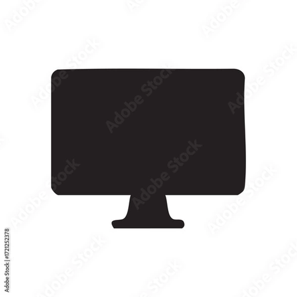 Fototapeta Sleek Silhouette of a Modern Computer Monitor Displaying Technology and Design Aesthetics for Digital Use and Visual Presentations