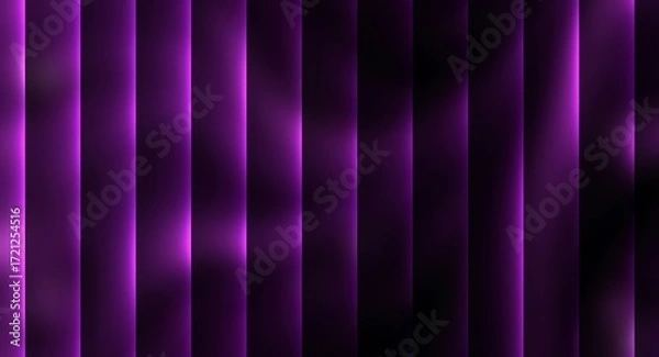 Fototapeta Abstract Purple, lavender, glowing vertical stripes background with smooth gradient light effect, futuristic neon lines, elegant luxury design texture, soft illumination, motion