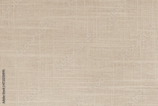 Fototapeta Brown linen fabric cloth texture for background, natural textile pattern.
