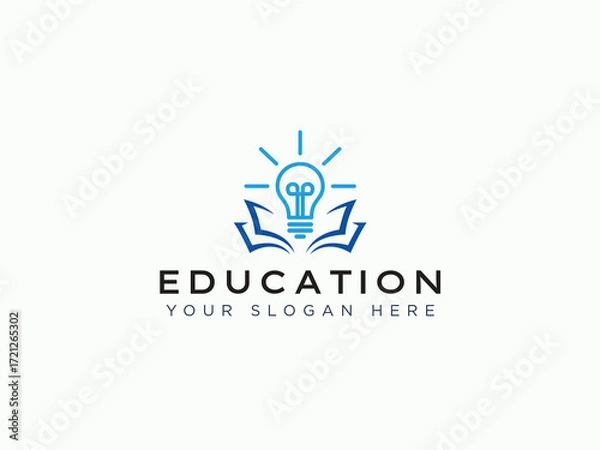 Fototapeta Education logo design vector template