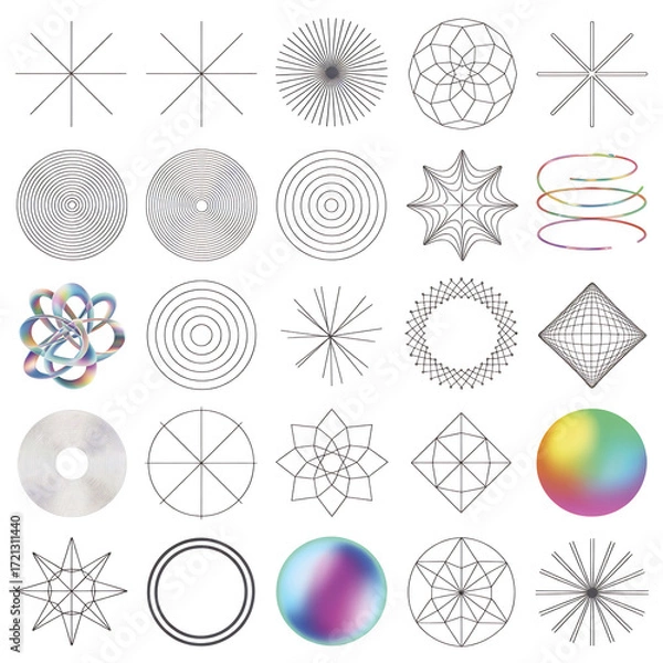 Fototapeta set of vector icons