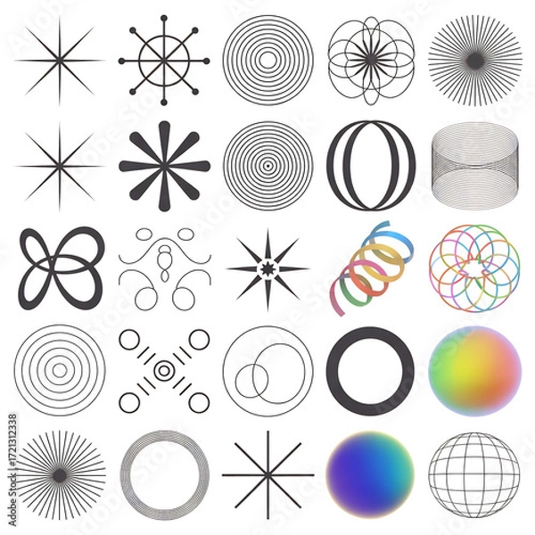 Fototapeta set of vector icons