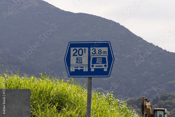 Obraz 道路標識　総重量限度緩和指定道路　高さ限度緩和指定道路