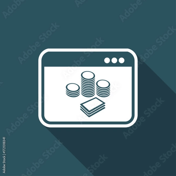 Fototapeta Money earnings - Vector icon for computer website or application
