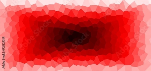 Fototapeta Red Polygonal Mosaic Abstract Illusion Background.