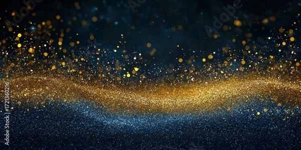 Fototapeta Enchanting display of colorful glitter lights creating an abstract backdrop.