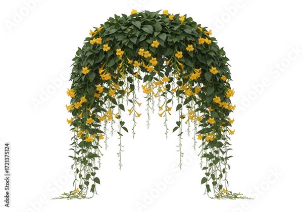 Fototapeta Floral archway isolated on transparent background isolated on transparent background