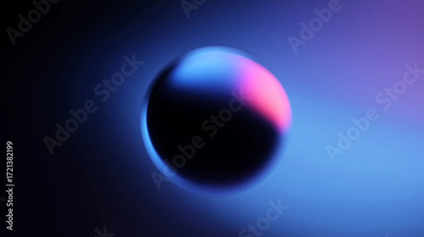 Obraz Abstract Purple Blue Tones Blurry Gradient Sphere Shifting, Smooth Motion Background for Website or Video Presentation