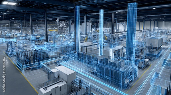 Obraz Simulating Manufacturing Processes Using Digital Twin Technology
