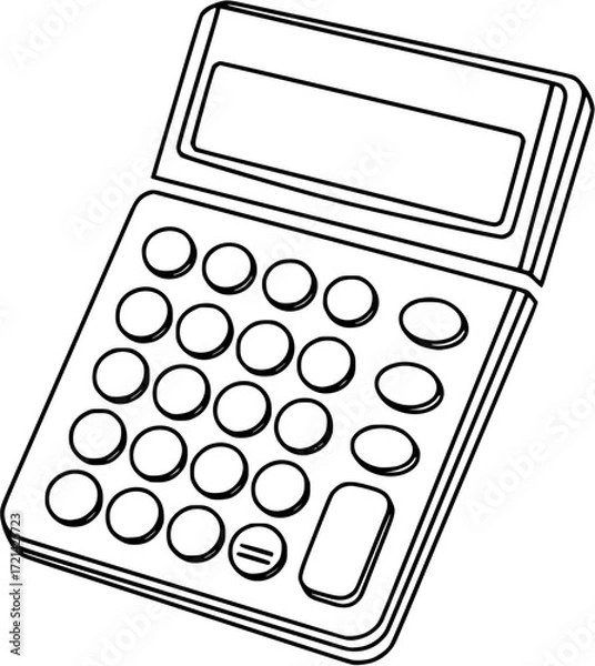 Obraz Illustration of calculator accounting finance mathematics calculation business math tool device gadget
