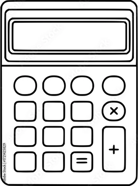 Obraz Illustration of calculator accounting finance mathematics calculation business math tool device gadget
