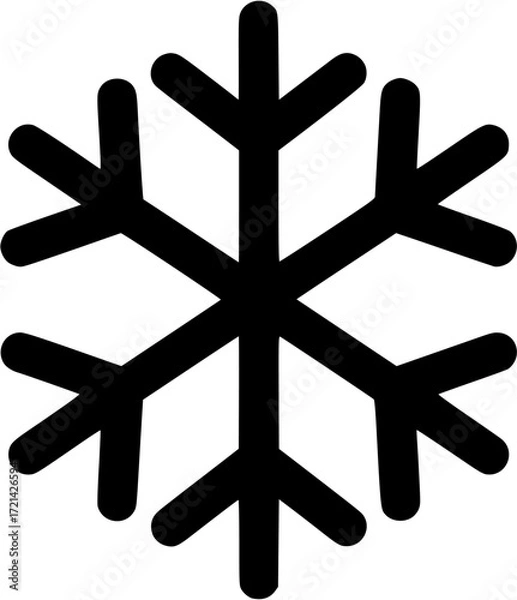 Obraz Simple snowflake icon vector graphic winter christmas holiday season design art
