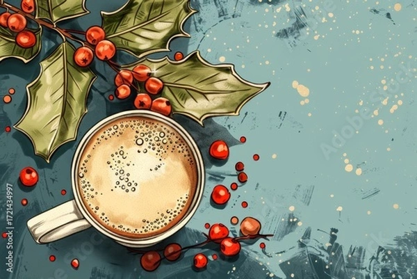 Obraz Hand-Drawn Eggnog Day Greeting Card