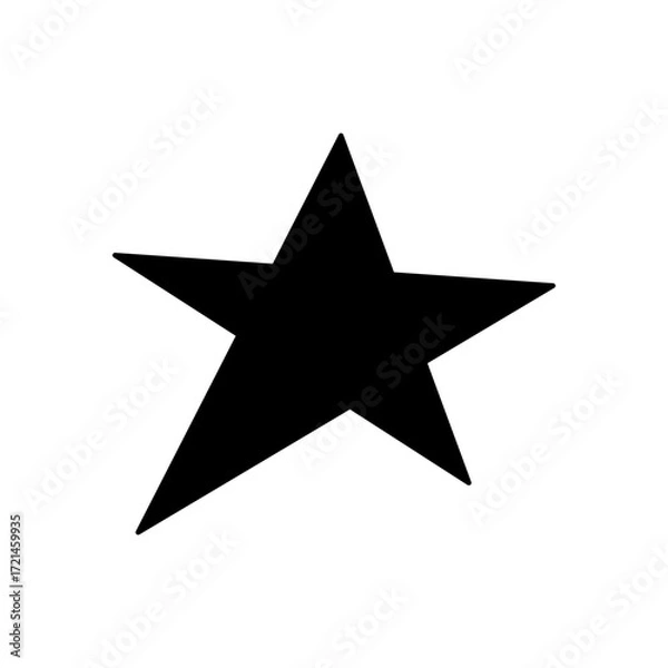 Obraz black asymmetrical star vector