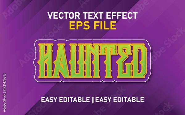 Obraz Haunted Text Effect With Purple Background