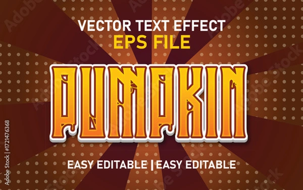 Obraz Pumpkin 3D Editable Text Effect