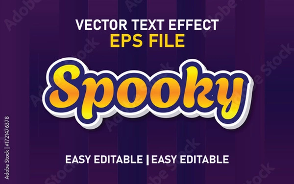 Obraz Spooky 3D Editable Text Effect