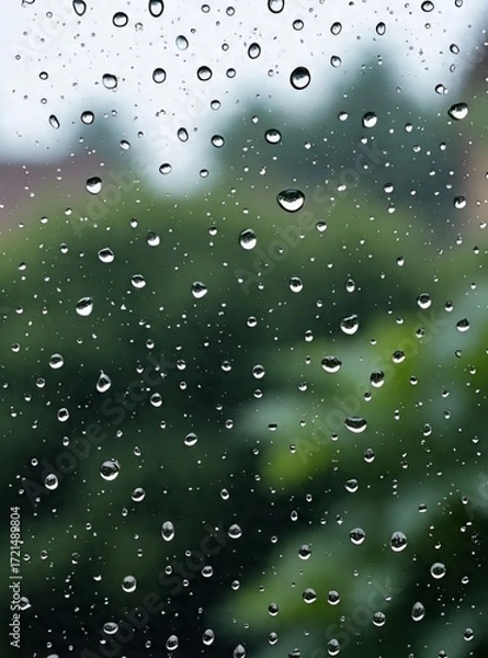 Obraz rain drops on the window