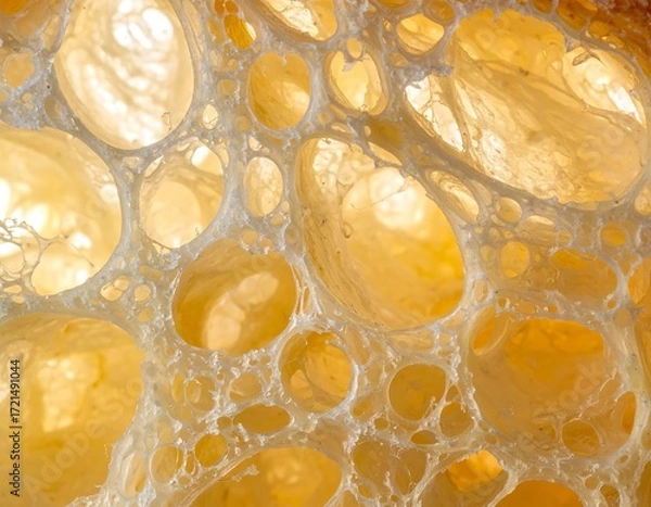 Obraz Close-up view of bread's porous texture