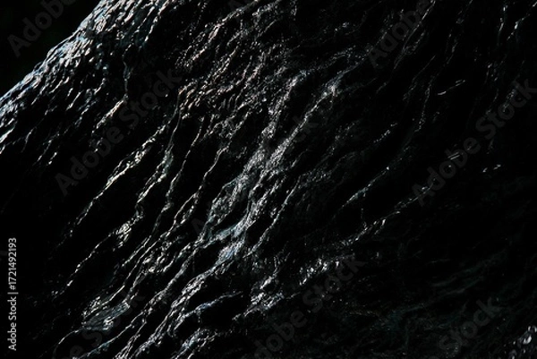 Obraz water drops on black background