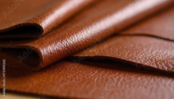 Obraz Close-up view of brown leather