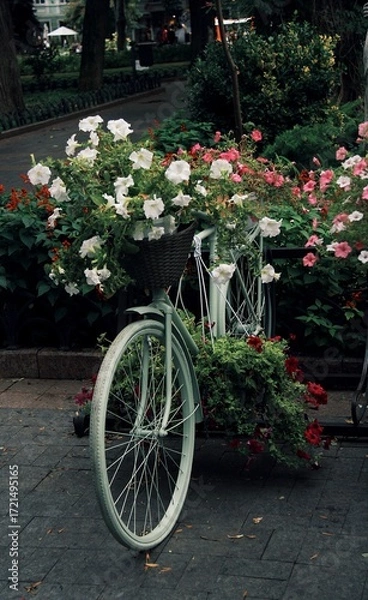 Obraz bicycle and flowers