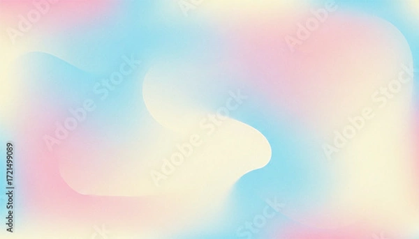 Fototapeta Pastel Gradient Mesh with Noise Texture, Abstract Design, Light Colors