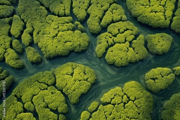 Fototapeta Aerial Patterns Reveal Nature’s Hidden Geometry