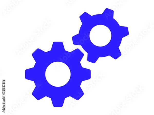 Fototapeta 歯車　2つ　青