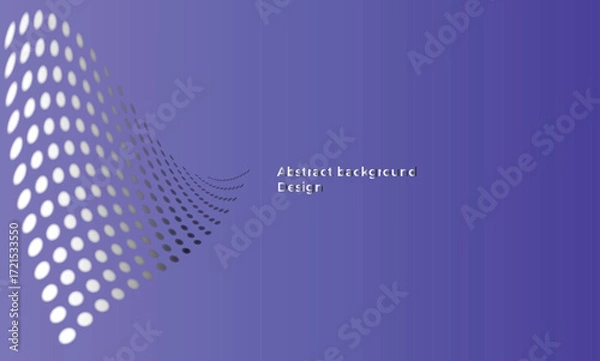 Fototapeta Abstract gradient background with flowing silver dots pattern and text vector illustration