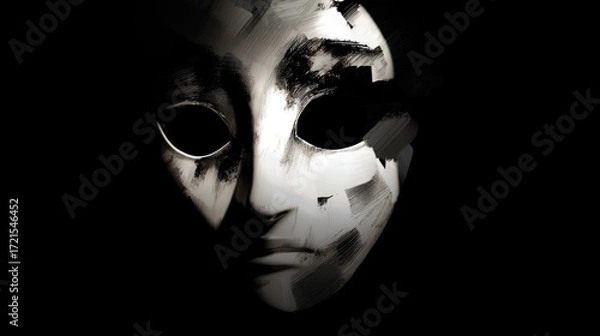 Obraz Mysterious masked face