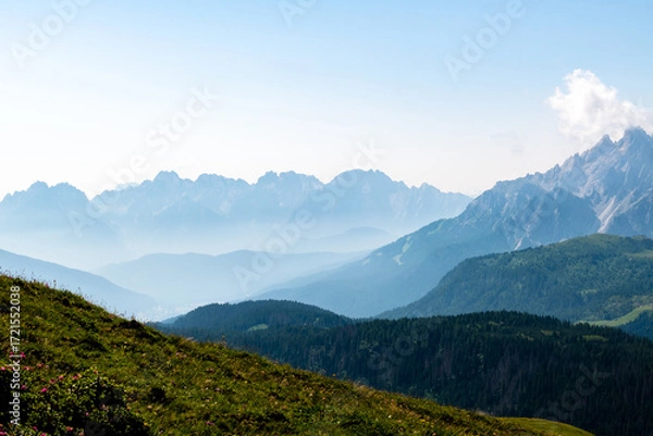Obraz Bodennebel in den Dolomiten.