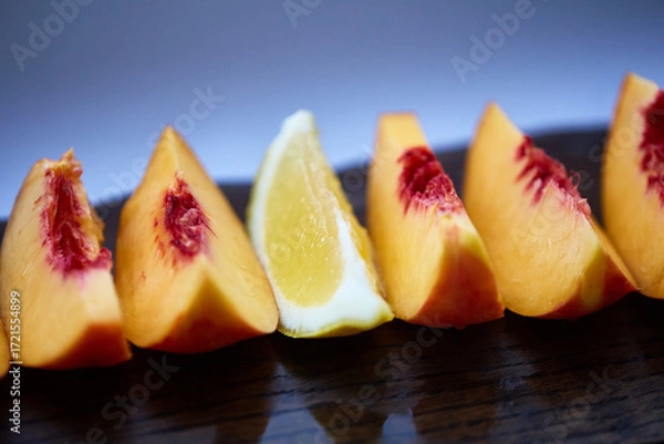 Obraz  be not the same. be diffrent. Be exclusive. Be special. peaches and lemon.