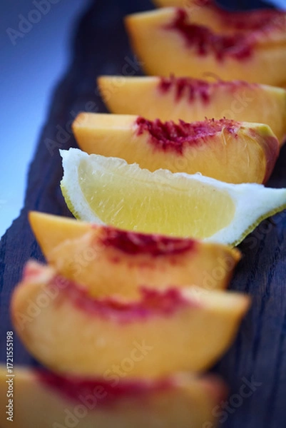 Obraz  be not the same. be diffrent. Be exclusive. Be special. peaches and lemon.