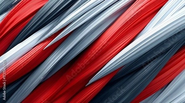 Fototapeta Dynamic Red Motion Abstract Background with Fluid Lines and Textures