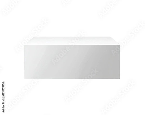 Fototapeta Blank white rectangular box