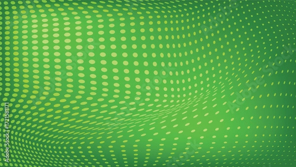 Fototapeta green background with abstract graphic dots